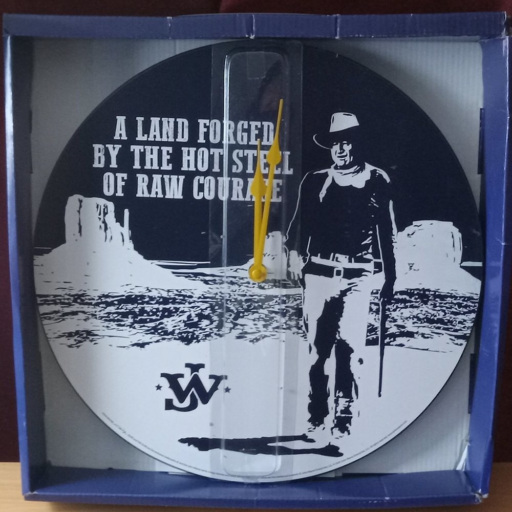NEW John Wayne Courage Large Wall Clock